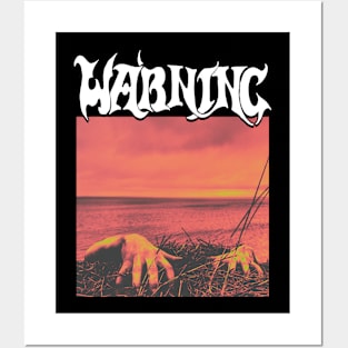 Warning metal Posters and Art